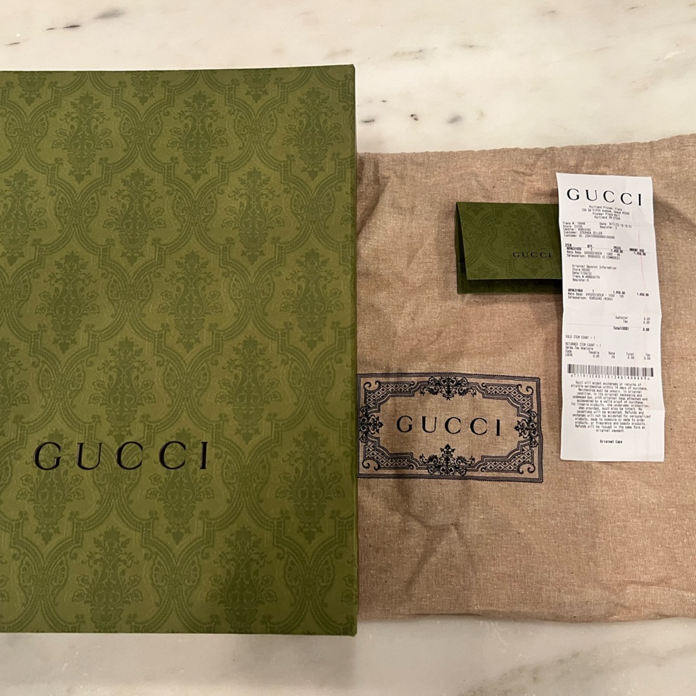 Barely Used Gucci Leather Embossed Belt Bag. - Picture 10 of 10